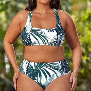 NWT Cupshe Plus Size Madelyn Tropical Bikini - Size 0X